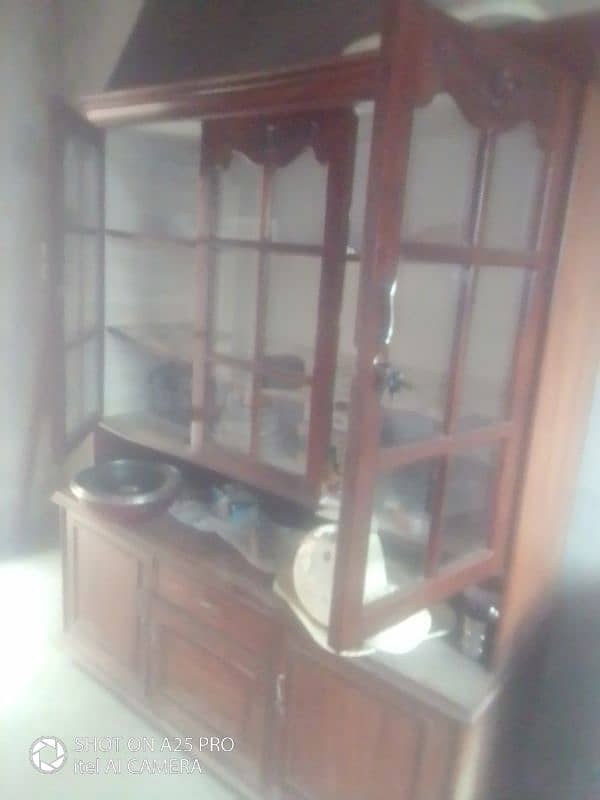 Crokery display wooden cupboard 0