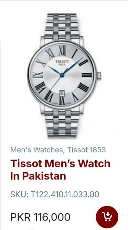 Tissot watch original date and time 3