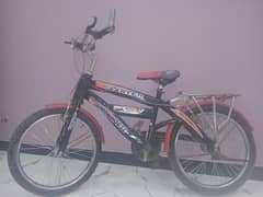 red and black mountain bike in medium size