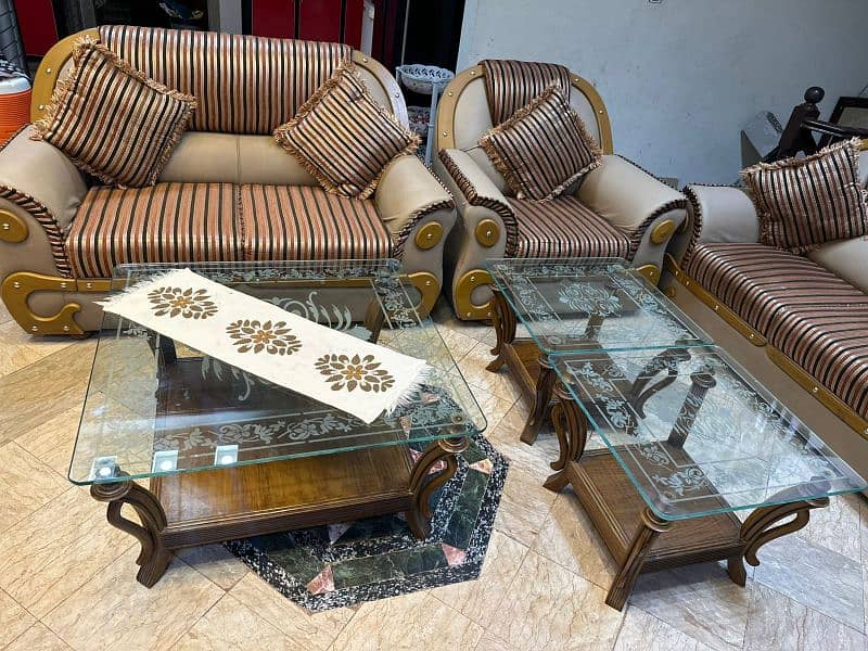 sofa set with 3 table 2