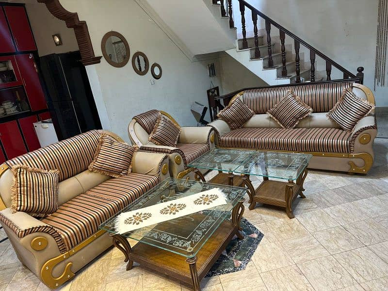 sofa set with 3 table 3