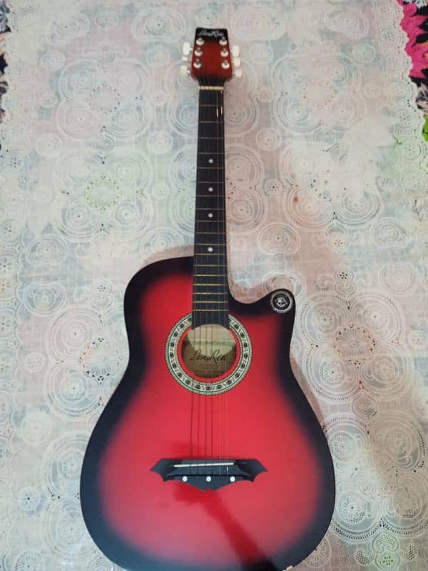 Just Like New Acoustic Guitar with Bag, Pick and New Capo 0