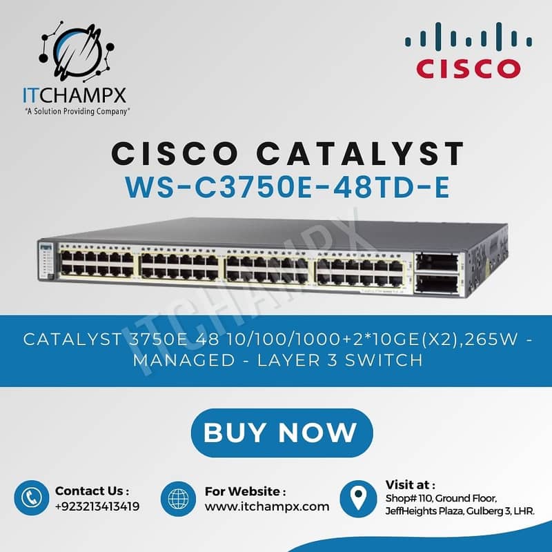 Cisco Catalyst WS-C3750E-48TD-E | ITCHAMPX 0