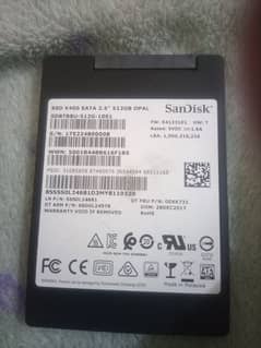 SSD 512GB 4TH GEN HIGH SPEED DATA RATE Urgent sell