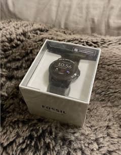 Fossil Gen 5E 44mm Black Silicone Band Smartwatch.