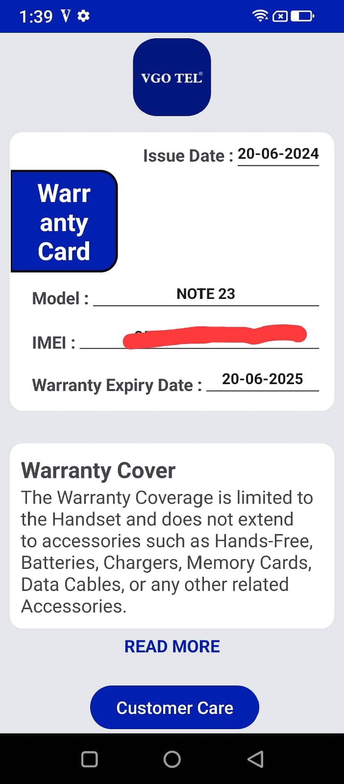 Vgo Tel Note 23 Dark Blue 8/256 6