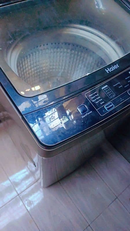 Haier automatic 9 kg bht km used full warranty 9