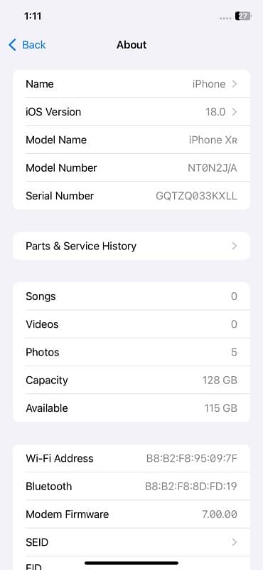 iPhone Xr 128Gb jv 4