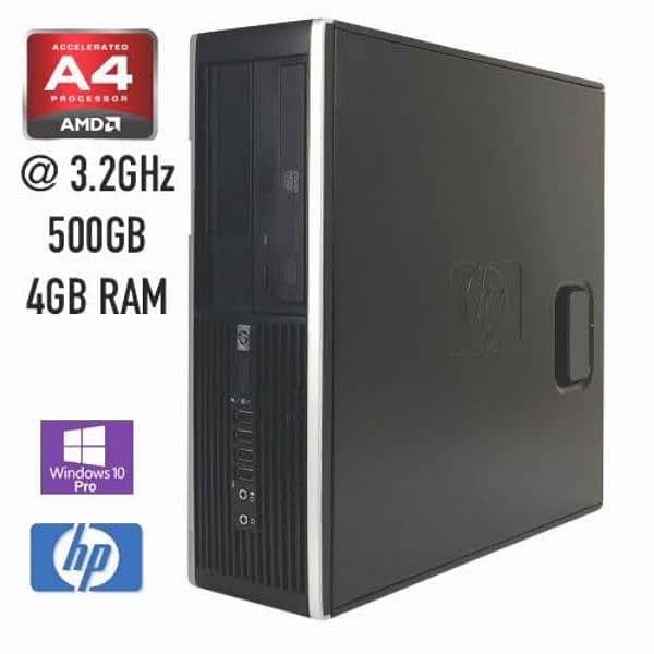 HP Desktop AMD A4 4GB Ram 500GB HDD 0