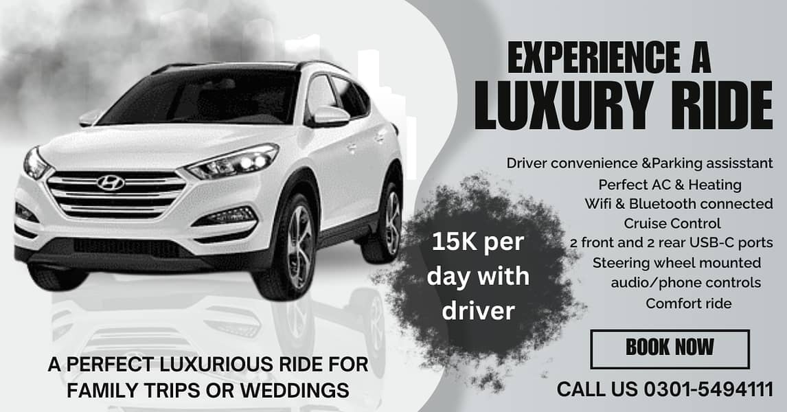 Hyundai Tucson 2020 available for rent on daily basis 1