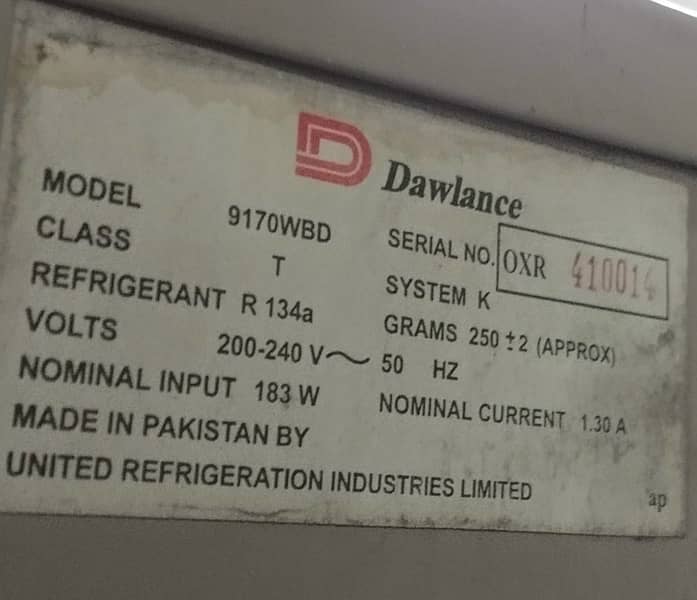 Dawlance Fridge 11 Cu ft 2