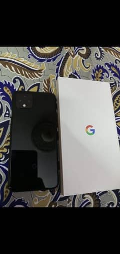 google pixel with box 4 approved 10/10 condition