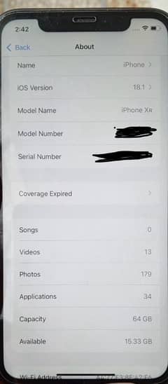 Iphone xr 64gb jv 10/9 39000