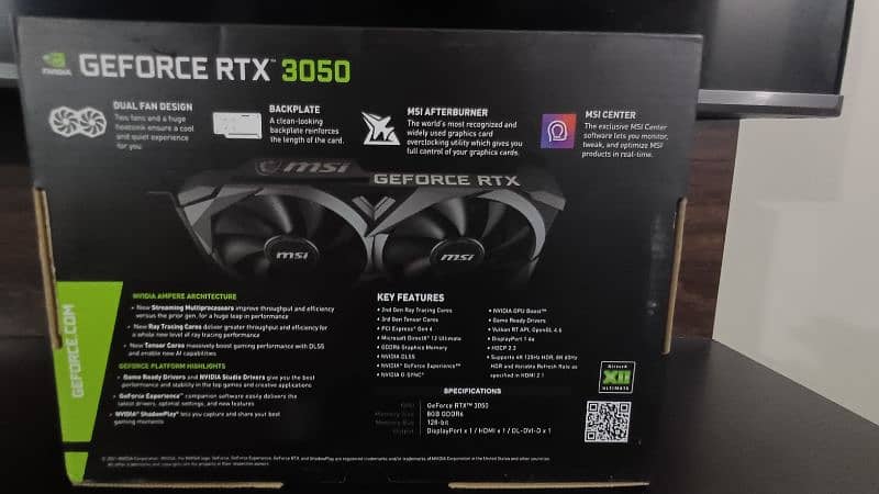 GEFORCE RTX 3050 8gb MSI 1