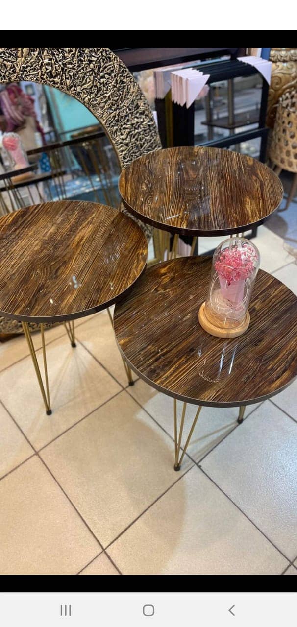 Nesting Table | Marble table | Coffee table | Round table set 4