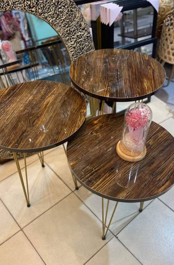 Nesting Table | Marble table | Coffee table | Round table set 6