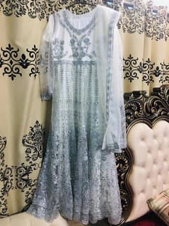 White Maxi With Silver Embroidery