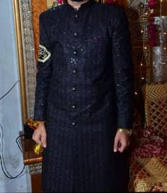 men's sherwani black