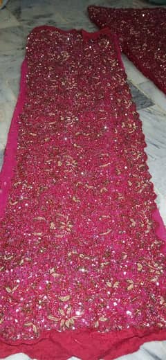 Bridal sharara anar colour