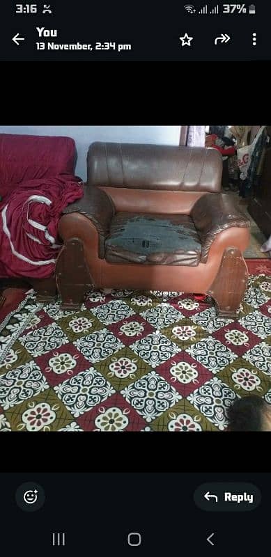 leather Sofa 7 Seater Bargain Available Without Sofa Cover Repairable 1