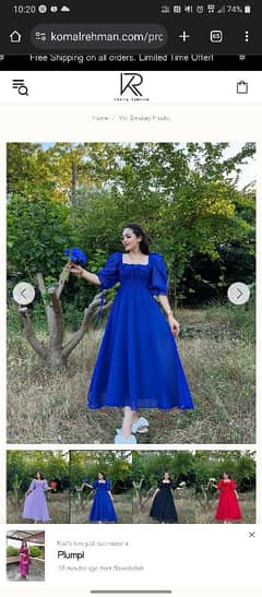 brand new royal blue color dress