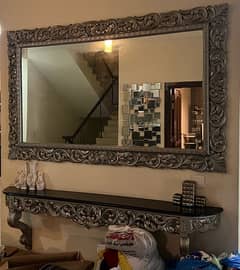 mirror frame and console