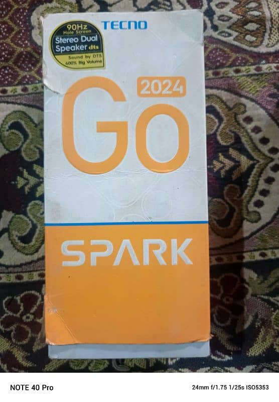 Tecno Spark go 2024 with box 4/64 2