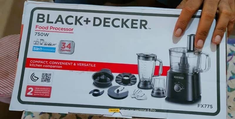 BLACK+DECKER Food Processor 34 Functions 5-in-1 750 W FX775-B5 Black 1