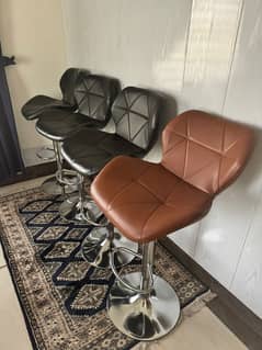 4 High Quality Leather Stools