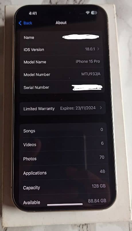 Apple iPhone 15 Pro 128 GB Natural Titanium Pta Approved 1