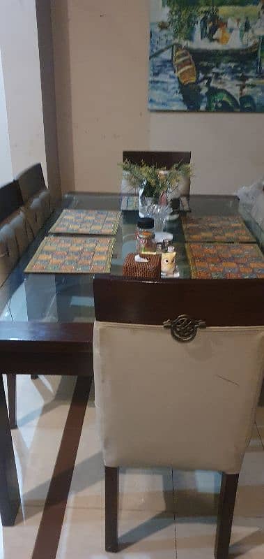 six seater wooden  dinning table 5