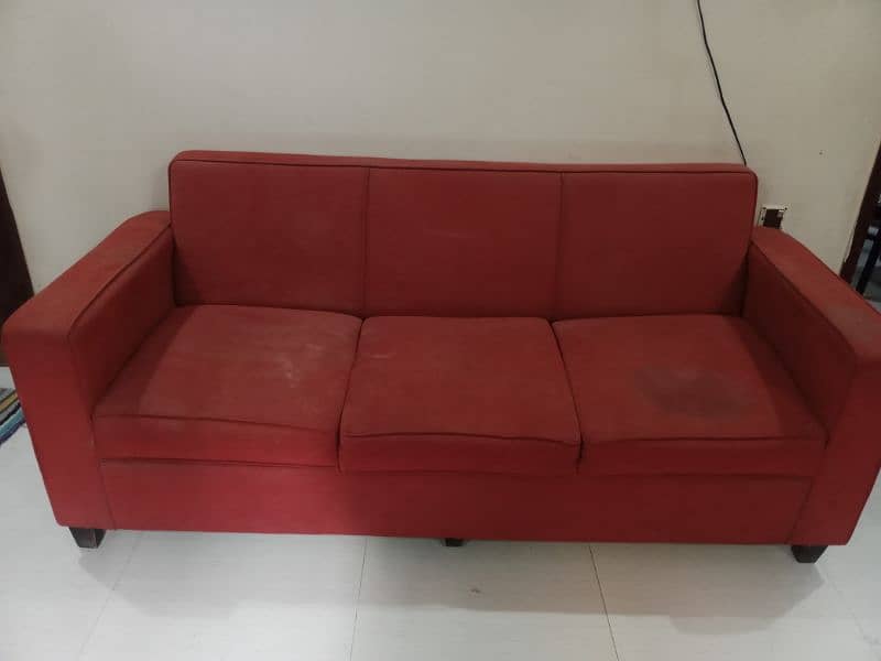 Sofa set 5 seater with glass center table 1