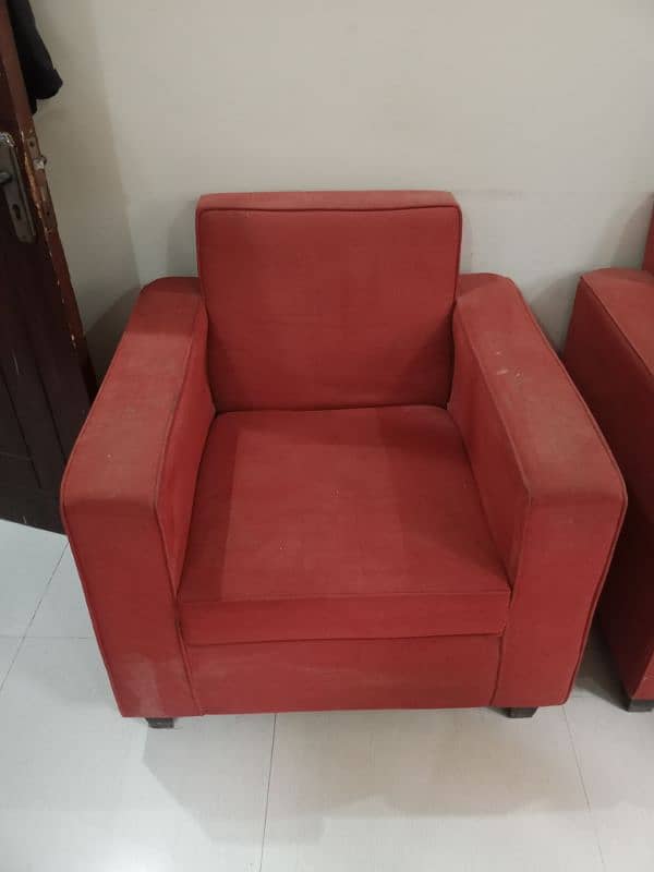 Sofa set 5 seater with glass center table 2