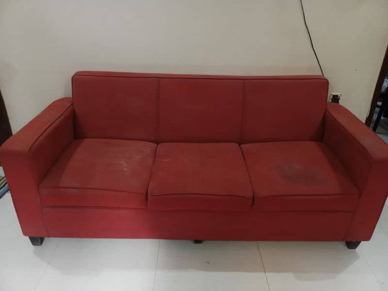 Sofa set 5 seater with glass center table 4