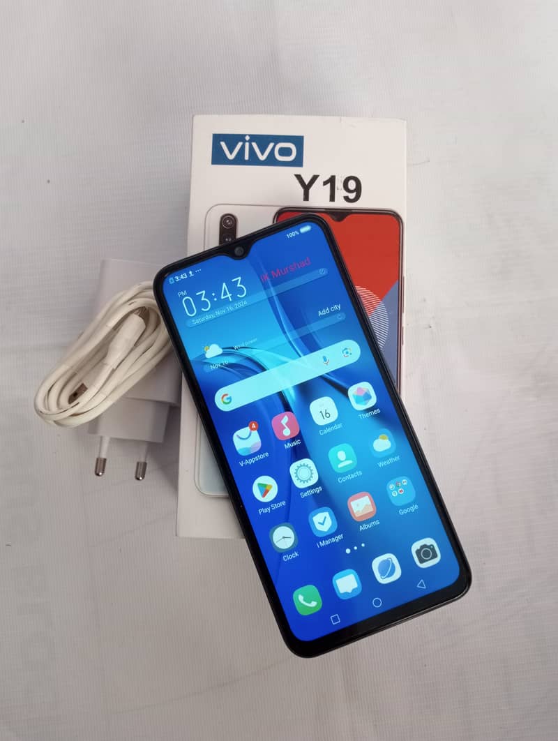 Vivo y19, 6/128GB, with Box charger, dual sim PTA, 5G 3