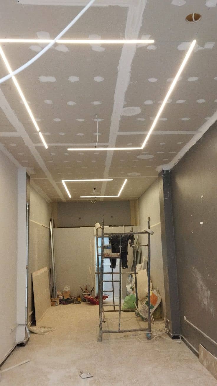 Partition gypsum board & ceiling work/cemet board /ceiling 10