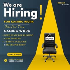 Male And Female Staff Required For US Gaming