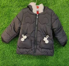 1 PC girls fleece plain jacket