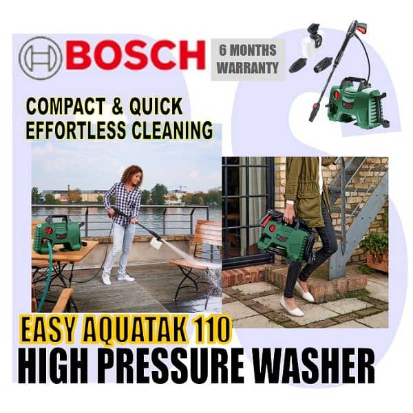 BOSCH Easy Aquatak 110 High Pressure Car Washer - 1300 Watt 6