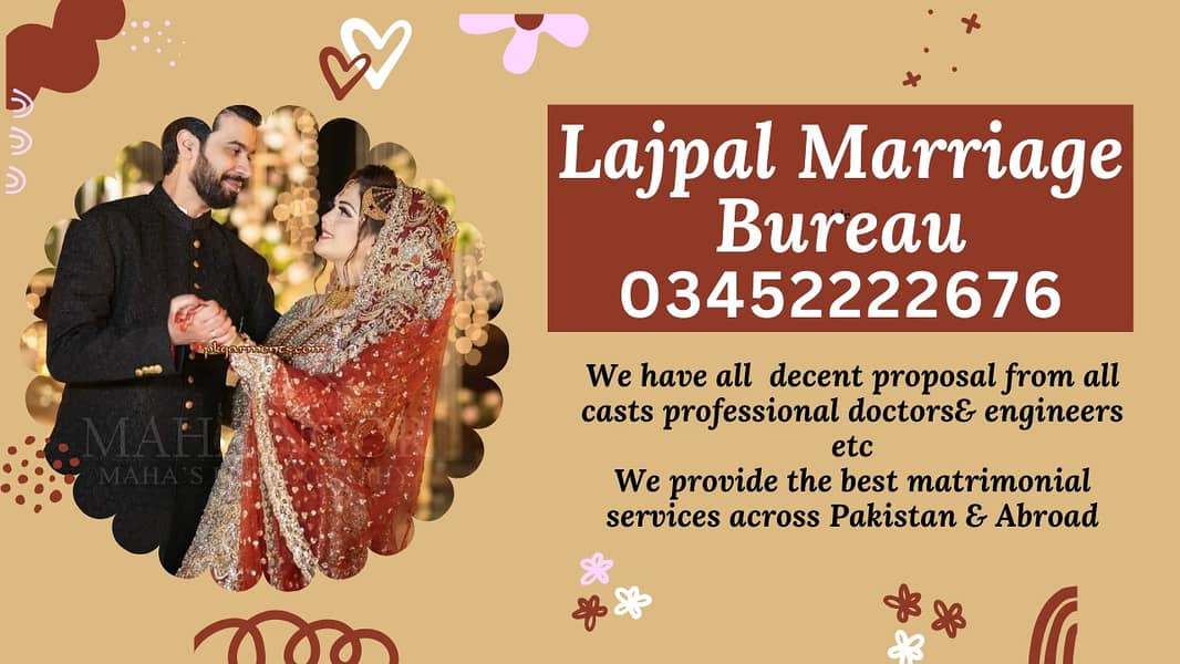 MARRIAGE BUREAU (RISHTA SERVICE CONSULTANT & MATCH MAKER FOR ABROAD) 0