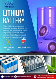 Lithium-Ion Batteries (12V-72V) with 18-Month Replacement Warranty