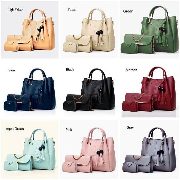 women hand bags 3 pice 2