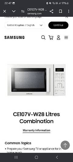 Dubai Imported Samsung Microwave . Price negotiable