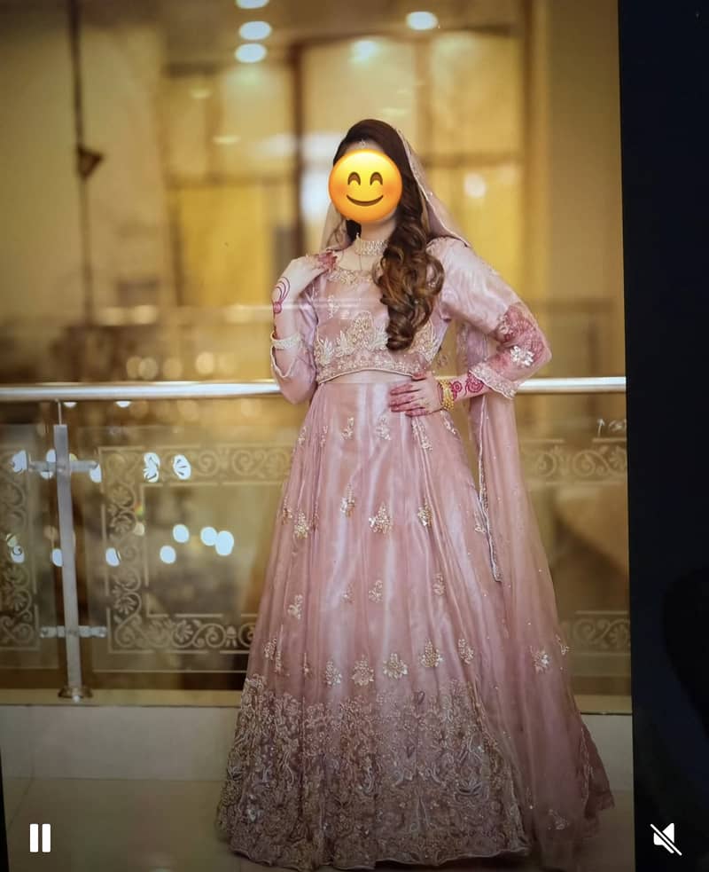 Soft Pink Bridal Dress - Only Worn Once on my walima 3