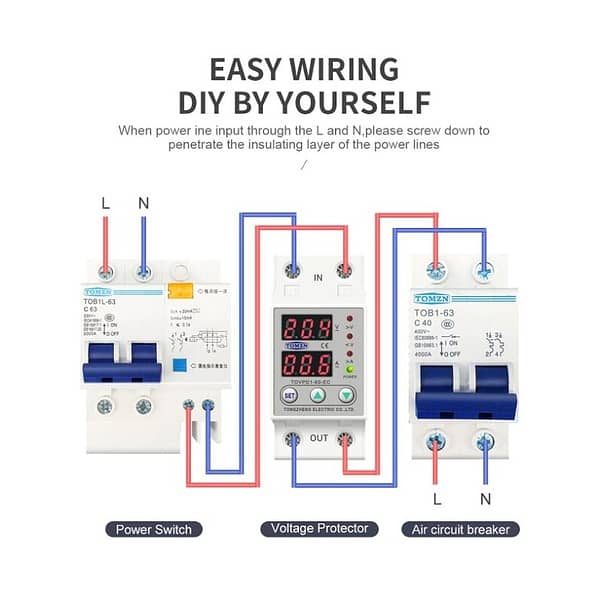 4th Gen 2IN1 Tomzn Adjustable Over & Under Voltage Protective Device 1