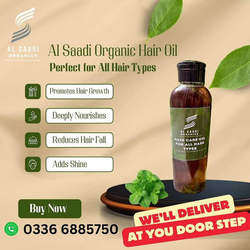 Best hair oil for hair growth || Al Saadi Organic 1