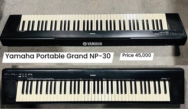 Yamaha Portable Grand NP-30 Digital Piano keyboard Acoustic guitar 0