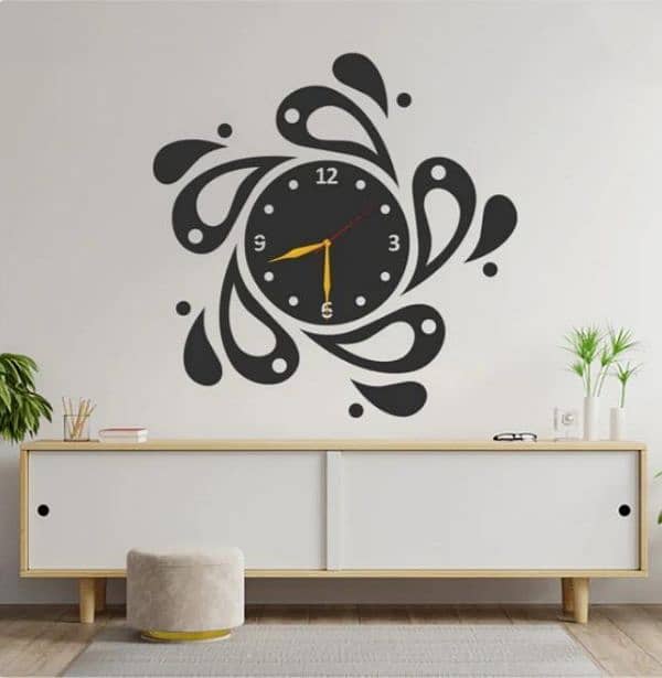 Wooden Style Wall Clocks Black 1