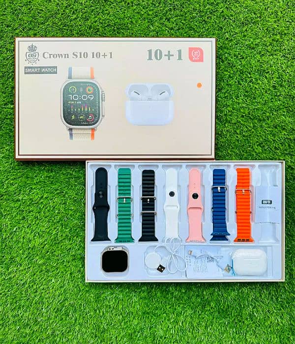 Crown important S10 smart watch with airbirds 2