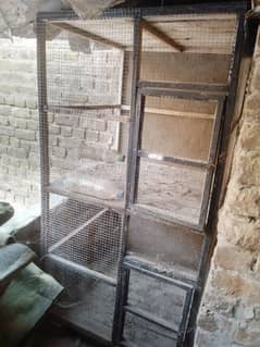 2 portion wooden cage for birds & for hens